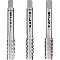 Ruko Terrax 230100TX - Juego de machos de roscar a mano M10 x 1-50 (DIN 352- HSS- 3 piezas)